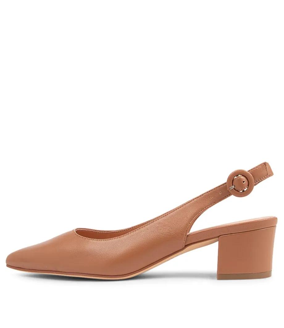 Abigale Tan Leather Heels