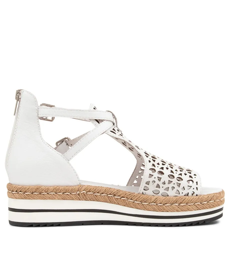 Accra White Leather Espadrilles
