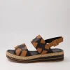 Acke Black Dark Tan Leather Espadrilles