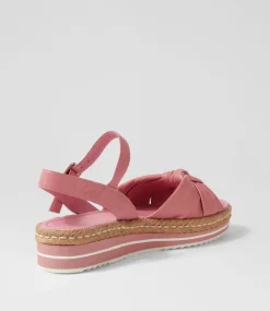 Adah Lrg Pretty Pink Leather Espadrilles