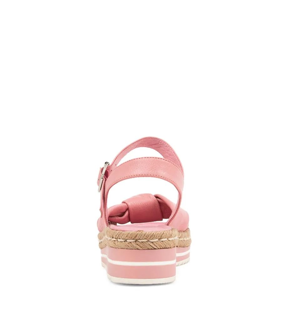 Adah Pretty Pink Leather Espadrilles