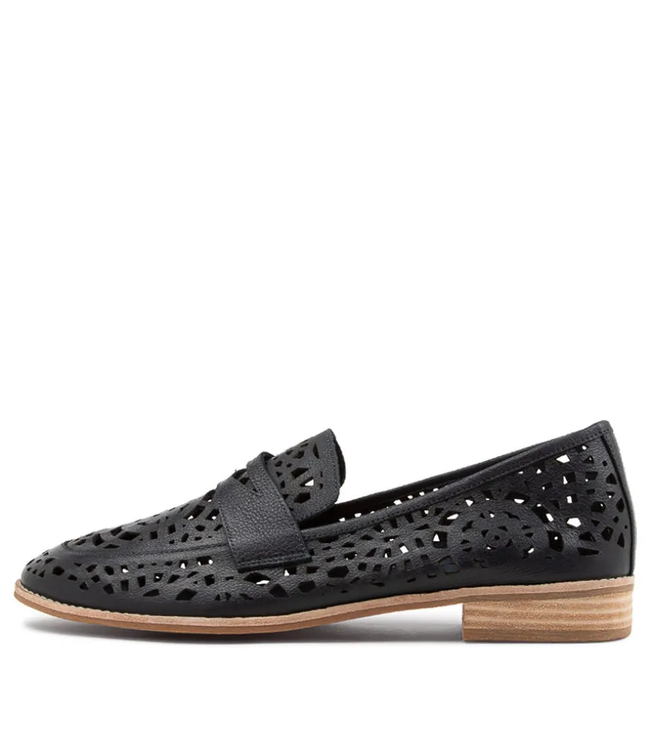 Addah Lrg Navy Leather Loafers