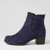 Agnes Marine Suede Chelsea Boots