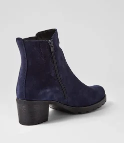 Agnes Marine Suede Chelsea Boots