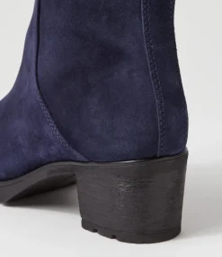 Agnes Marine Suede Chelsea Boots