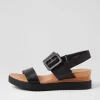 Albany Black Leather Sandals