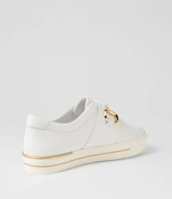 Aldwin W White Leather Sneakers