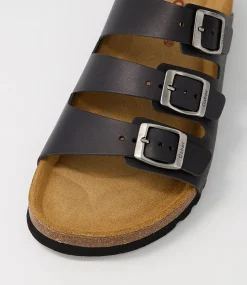 Alfy Schwarz Leather Sandals