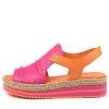 Alora Fuchsia-Orange Lthr