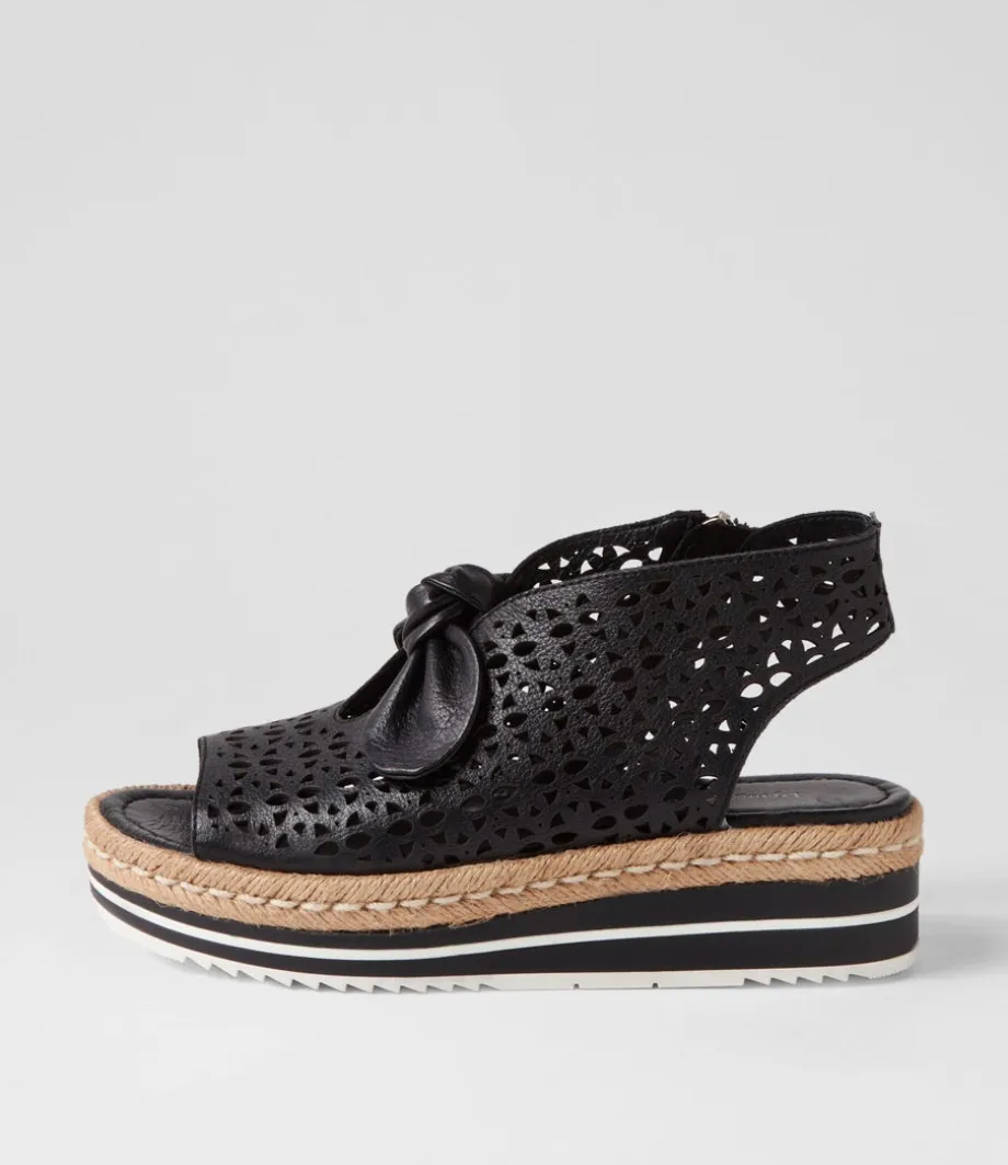 Altona Black Leather Sandals