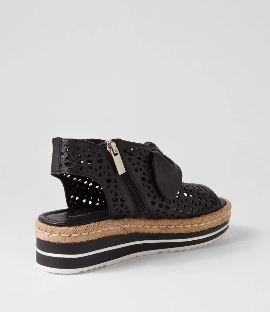 Altona Black Leather Sandals
