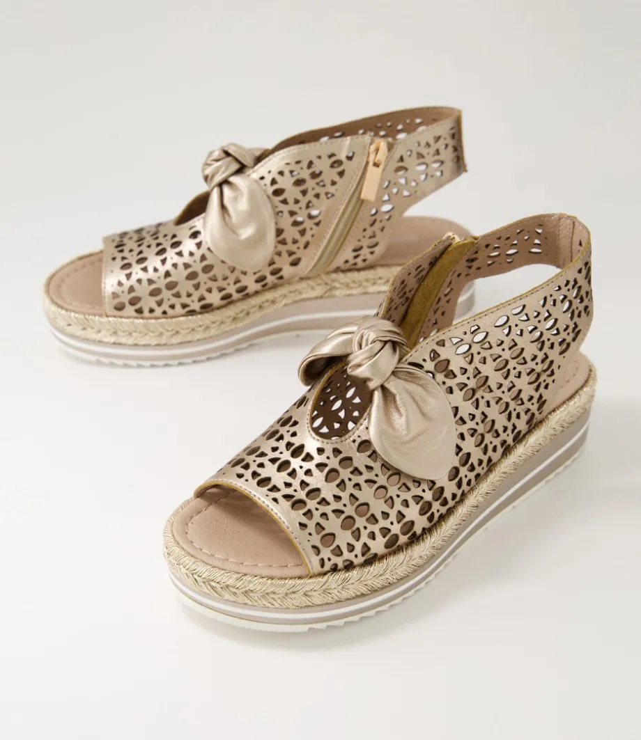 Altona Champagne Rope Leather Espadrilles