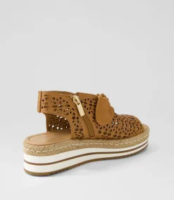 Altona Dark Tan Leather Espadrilles