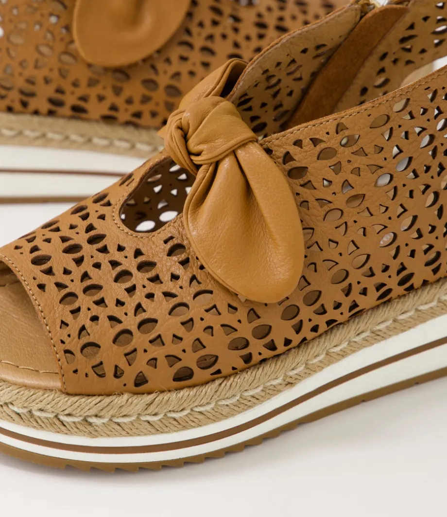 Altona Dark Tan Leather Espadrilles