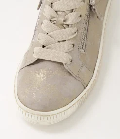 Amelia Muschel Beige Suede Sneakers