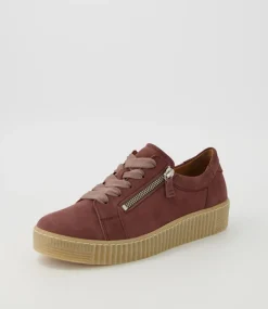 Amelia Pastel Rose Suede Sneakers