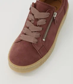 Amelia Pastel Rose Suede Sneakers