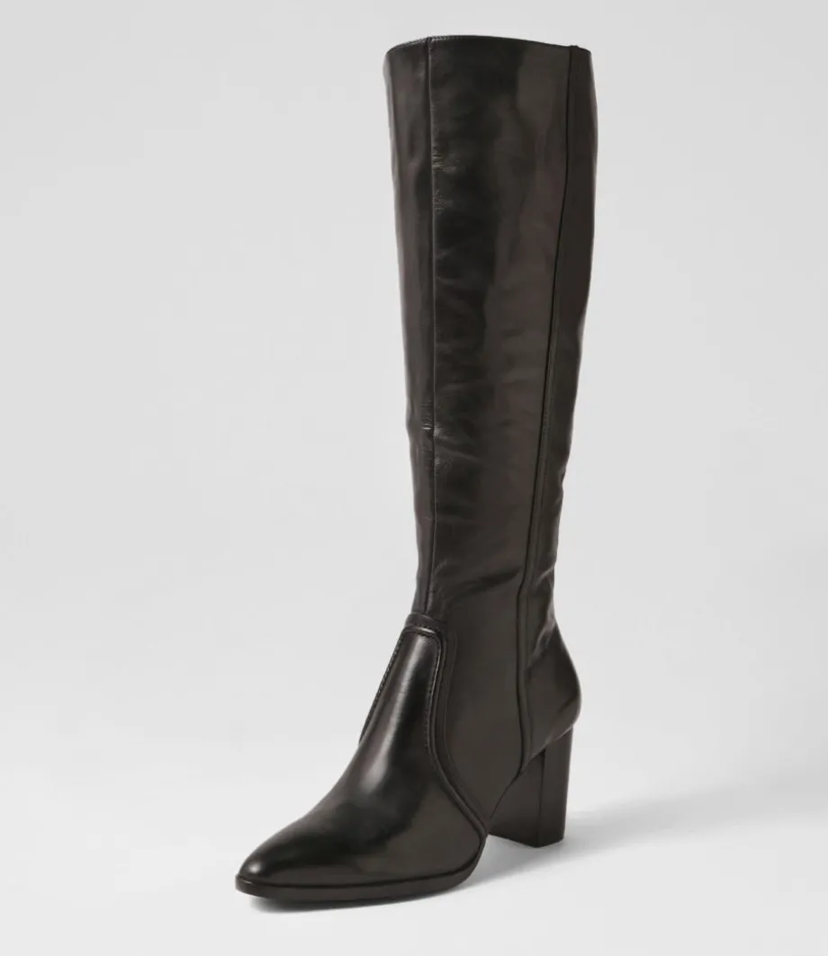 Ammies Black Leather Knee High Boots