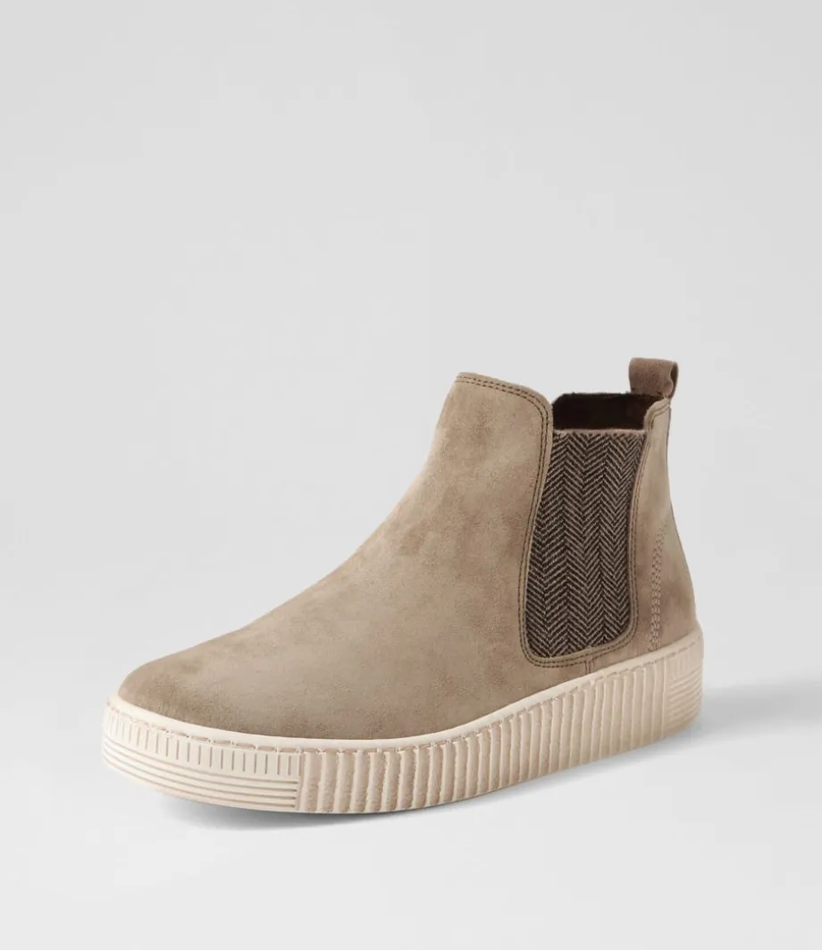 Angels Beige Suede Chelsea Boots