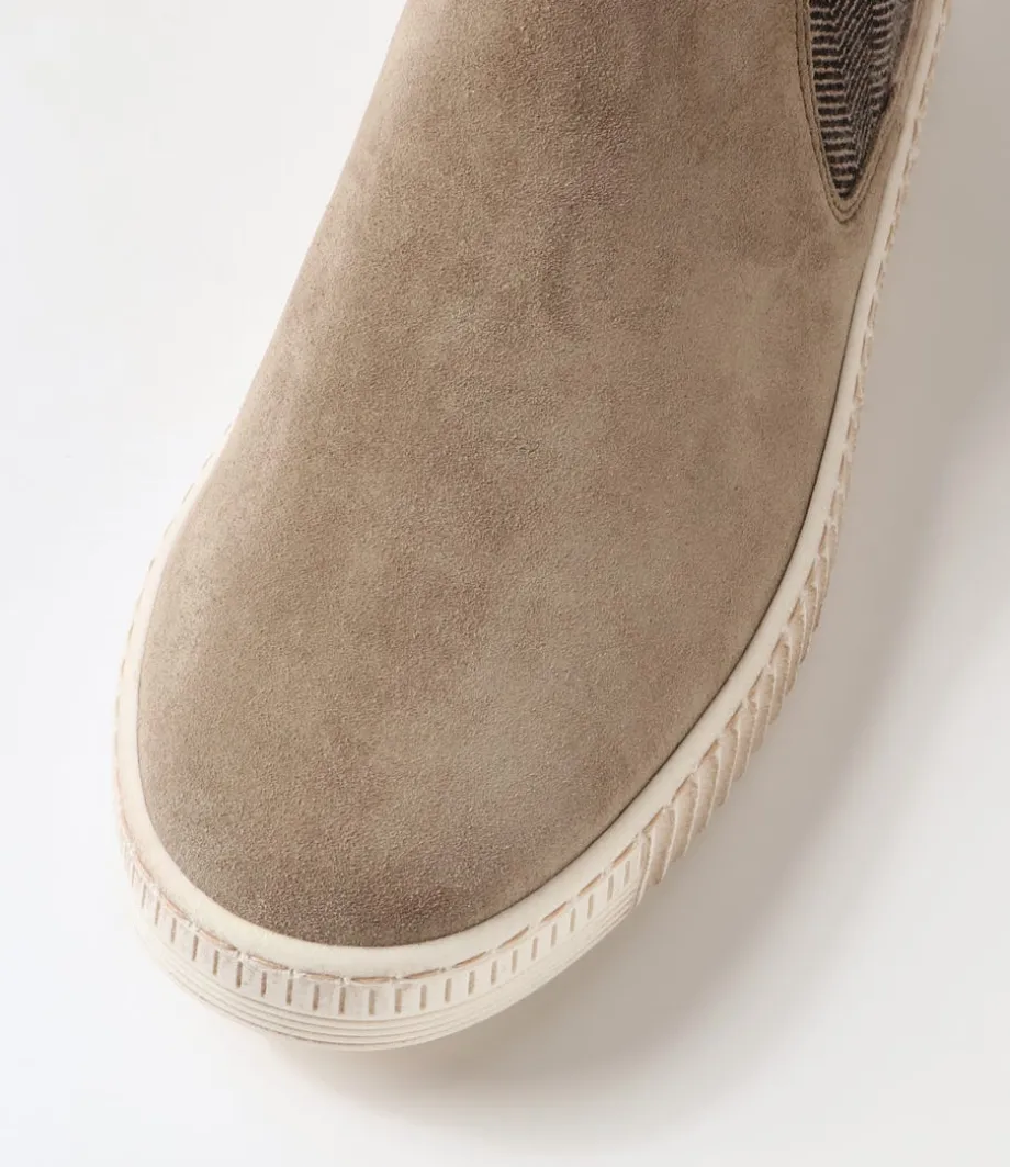 Angels Beige Suede Chelsea Boots