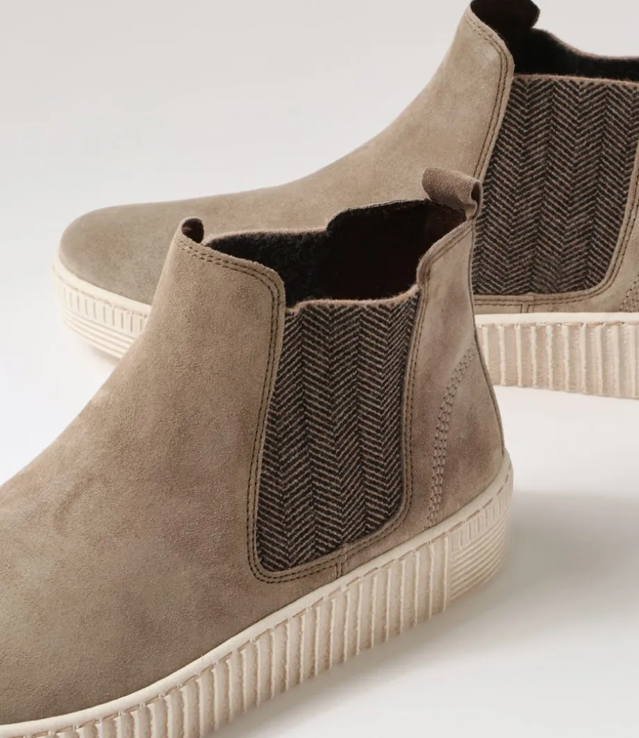 Angels Beige Suede Chelsea Boots