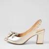 Aprills W Pale Gold Leather Sandals