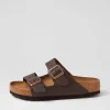 Arizona Brown Leather Slides