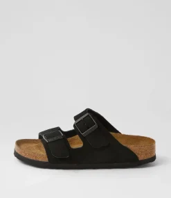 Arizona Sfb Su Narrow W Black Suede Slides