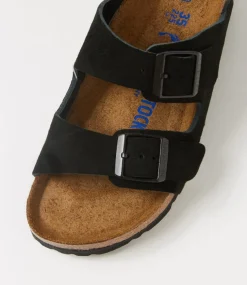 Arizona Sfb Su Narrow W Black Suede Slides
