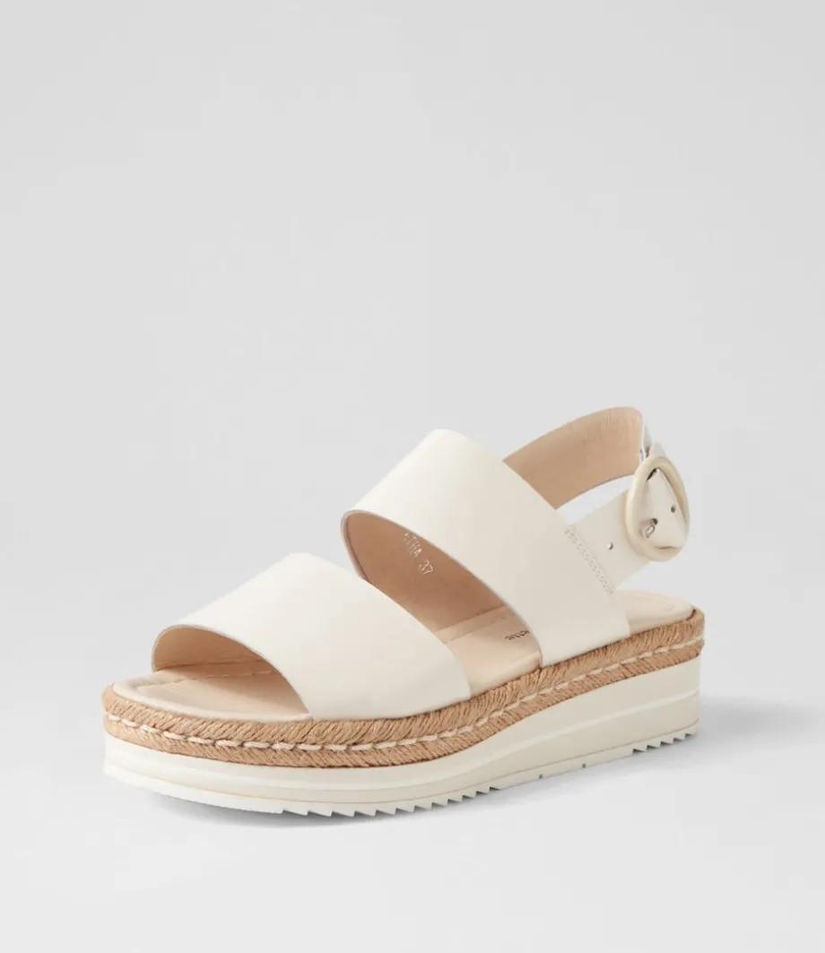 Atha Ivory Patent Leather Espadrilles