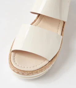 Atha Ivory Patent Leather Sandals
