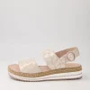 Atha Large Fit Nude Frill Leather Sandals
