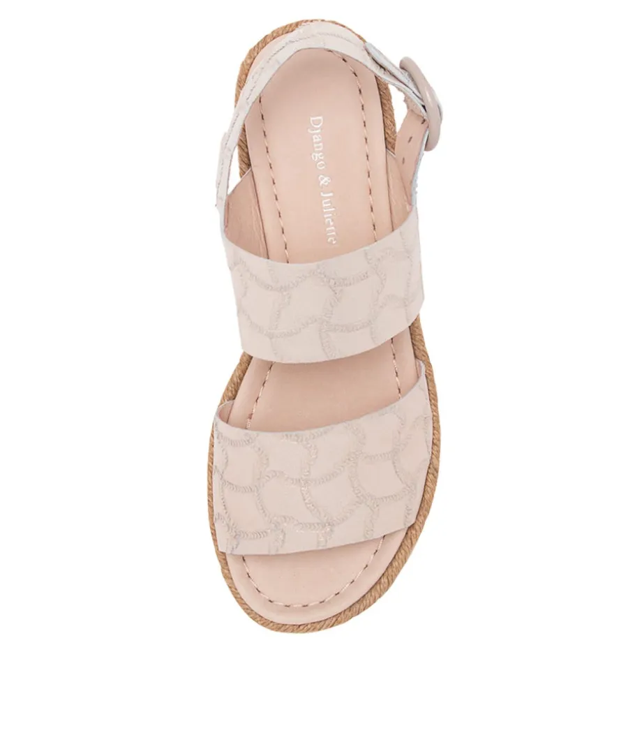 Atha Nude Frill Leather Sandals