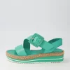 Atory Light Emerald Leather Espadrilles
