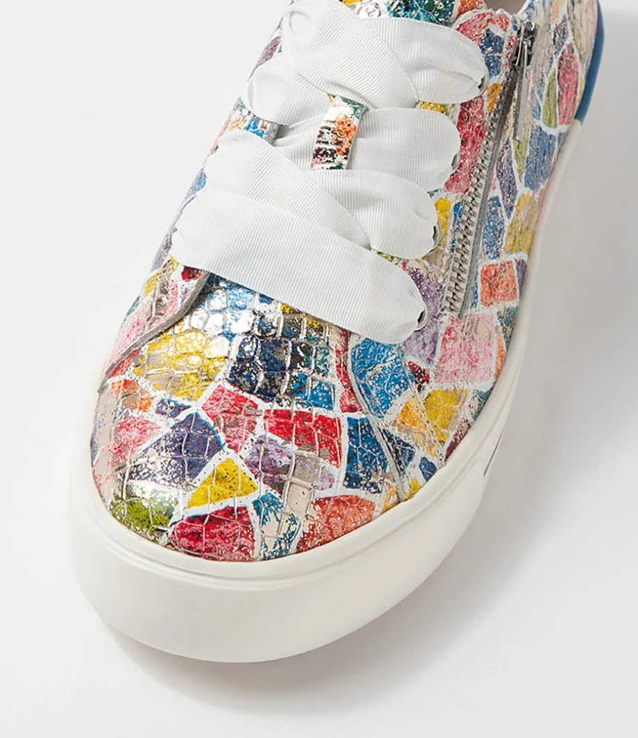 Audry W Bright Metallic Multi Leather Sneakers