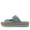 Axel Denim Patent Leather Sandals