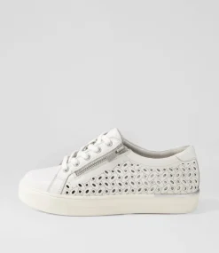 Ayleen W White Leather Sneakers