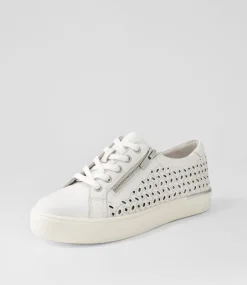 Ayleen W White Leather Sneakers