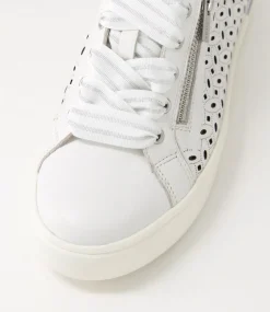 Ayleen W White Leather Sneakers