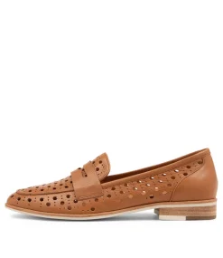 Balder Dark Tan Leather Loafers