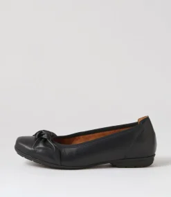 Barbel Night Leather Ballet Flats