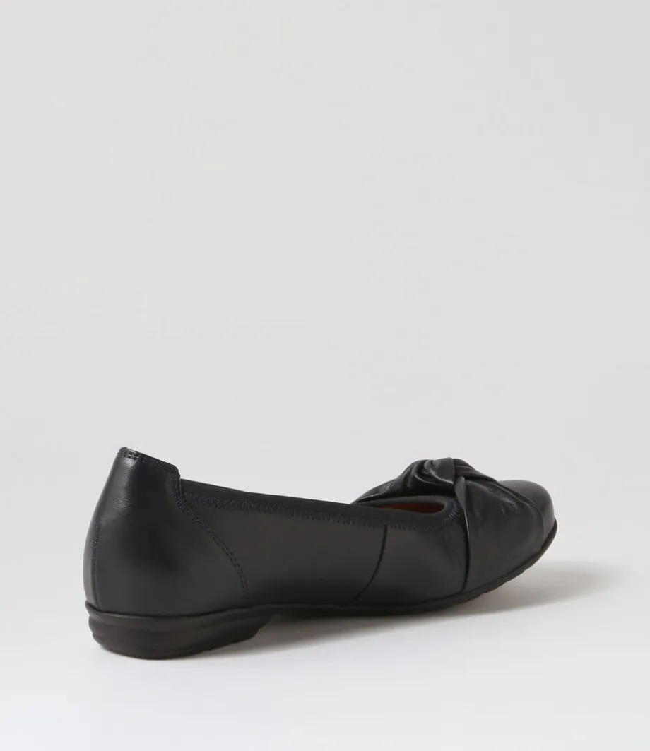 Barbel Night Leather Ballet Flats