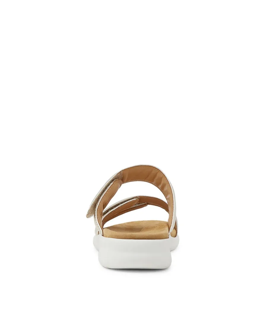 Barbra Xw Pale Gold Leather Sandals Ws