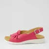 Bari Xw Fuchsia White Leather Sandals