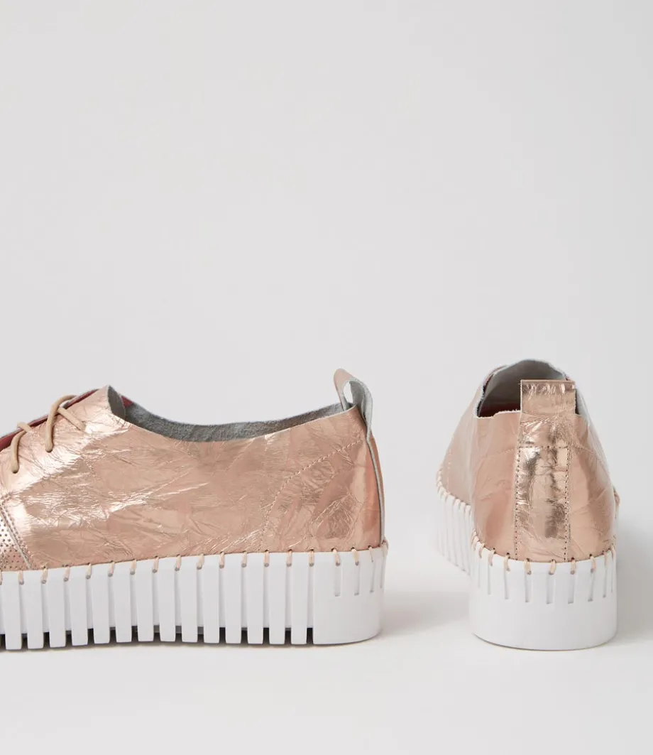 Batu Pink Shine Leather Sneakers