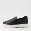 Becca Black White Leather Sneakers