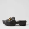 Belo Black Leather Sandals