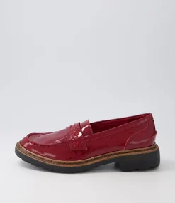 Benicio Dark Red Patent Leather Loafers