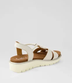 Bilbao 12 Cream Leather Sandals