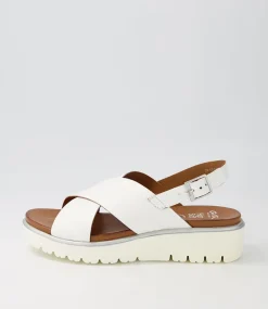 Bilbao 02 White Leather Sandals